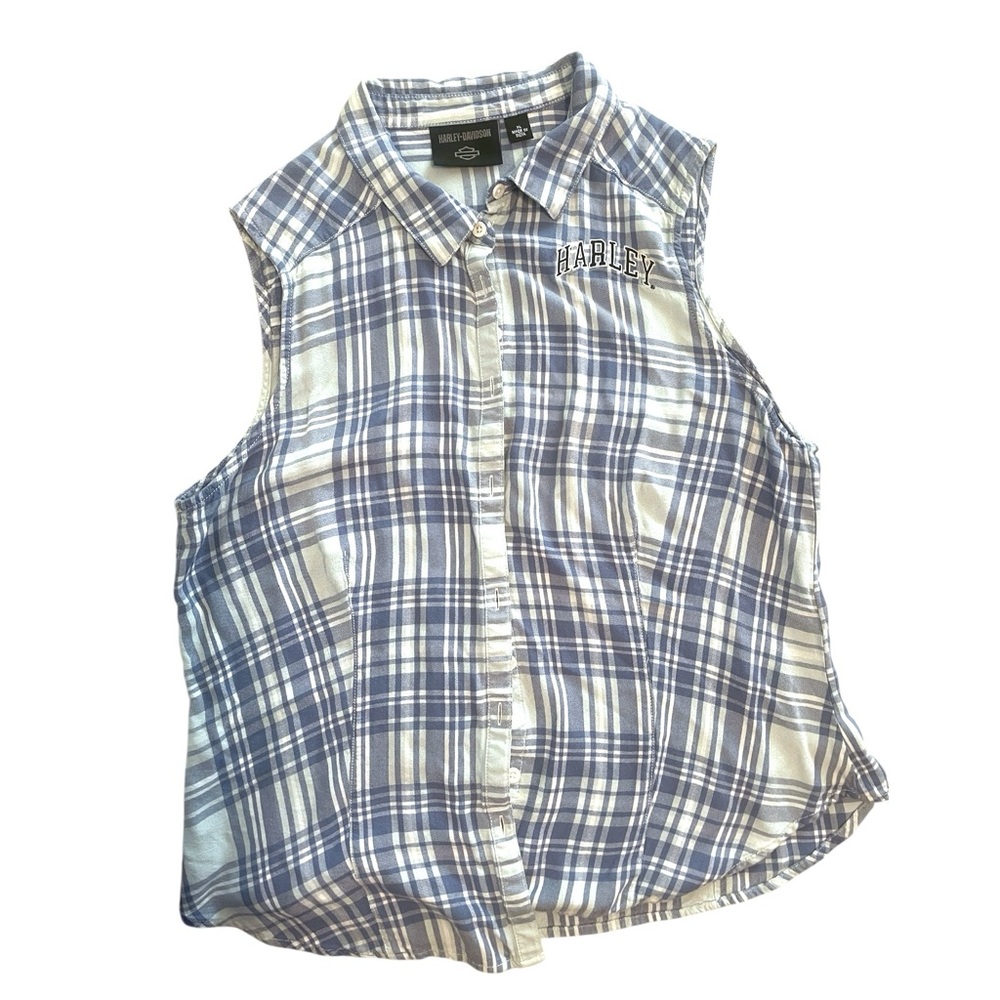 Harley Davidson Woman’s sleeveless plaid Top